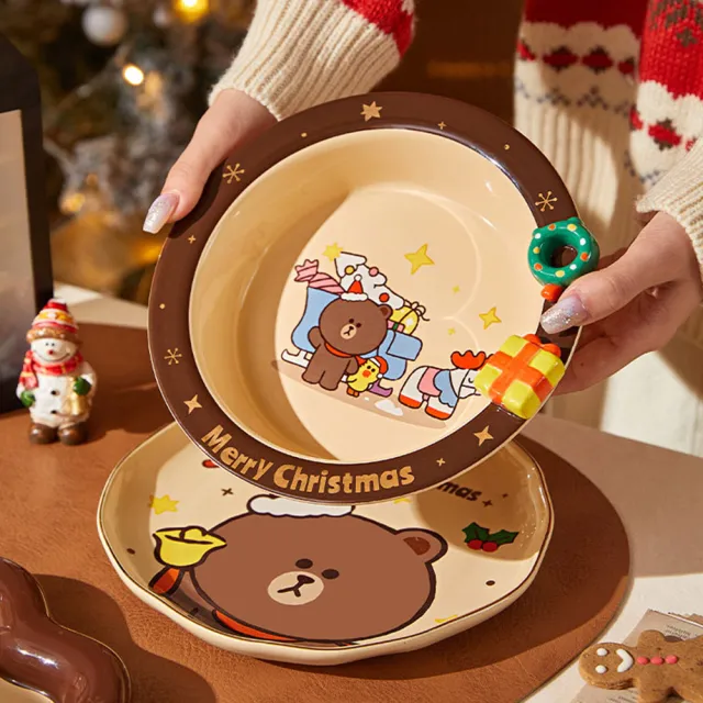 LINE FRIENDS クリスマス 限定グッズ 食器7点セット大中皿小鉢グラス LINE FRIENDS クリスマス 限定グッズ 食器7点セット大中皿小鉢グラス