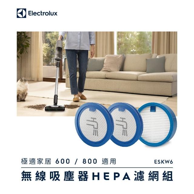 【Electrolux 伊萊克斯】極適家居600及800系列 無線吸塵器HEPA濾網組(ESKW6)