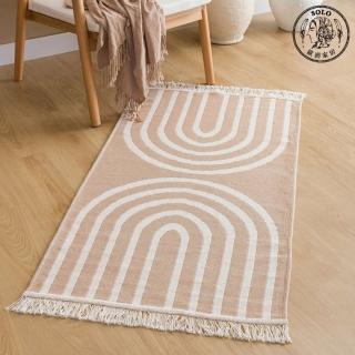 【SOLO 歐洲家居】LCW Home 70x140CM 幾何曲線流蘇地墊 土耳其地毯