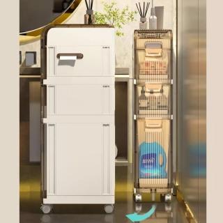 【大城小居】浴室縫隙收納架 寬21cm 加厚款四層(窄型收納櫃 抽屜式收納櫃 馬桶旁邊收納架)
