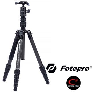 【FOTOPRO】X-GO Carbon E2 二代 專業輕巧碳纖維三腳架套組(公司貨 載重8公斤 雙全景雲臺 可拆成單腳架)