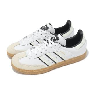 【adidas 愛迪達】童鞋 Samba OG C 中童 白 米白 德訓鞋 親子鞋 休閒鞋 復古 愛迪達(IH5649)