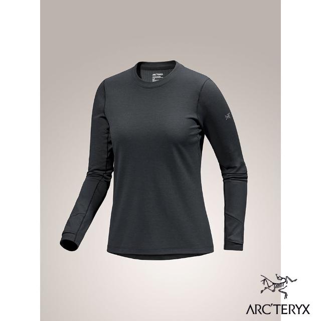 【Arcteryx 始祖鳥官方直營】女 Taema Thermal 長袖圓領衫(雜黑)