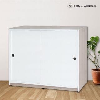【Miduo 米朵塑鋼傢俱】4.1尺拉門塑鋼衣櫃 內2吊桿拉門棉被櫃 防水塑鋼傢俱