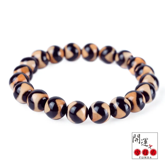 開運方程式】虎牙天珠化小人必備加速求財佛珠手鍊(象徵堅韌力量開運