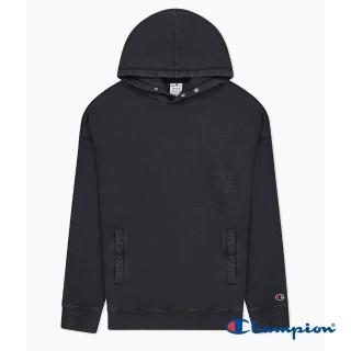 【Champion】官方直營-ROCHESTER 刺繡草寫LOGO棉質口袋大學連帽TEE上衣-男(2色可選)