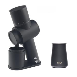 【MILA】黑旋風電動磨豆機-48mm鍍鈦六角旋風刀盤(附咖啡篩粉器)
