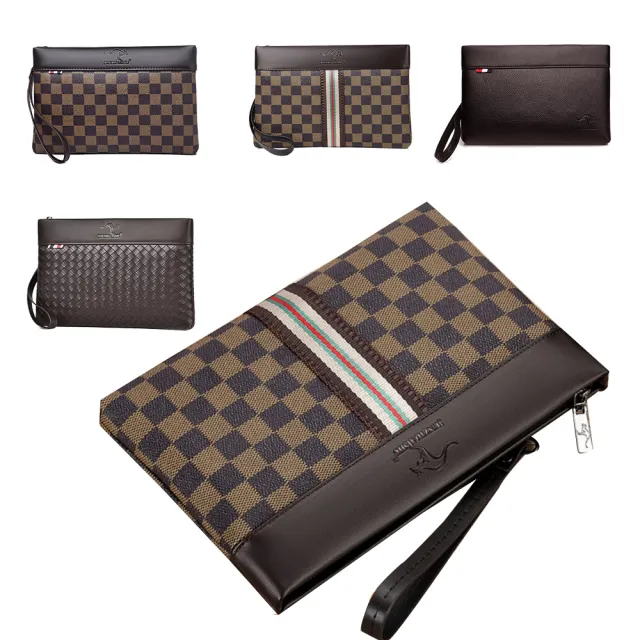 【NEW MAN】男士信封業務手拿包 棕色款(男包)
