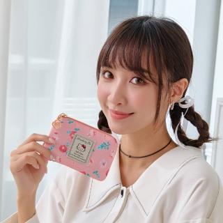 【HELLO KITTY】花園午茶-票卡零錢包-珊瑚粉(KT03I07PK)