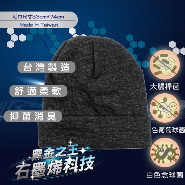 【amica】石墨烯健康新科技保暖帽(石墨烯 遠紅外線 抑菌 除臭 舒適 彈力 蓄熱升溫 透氣)