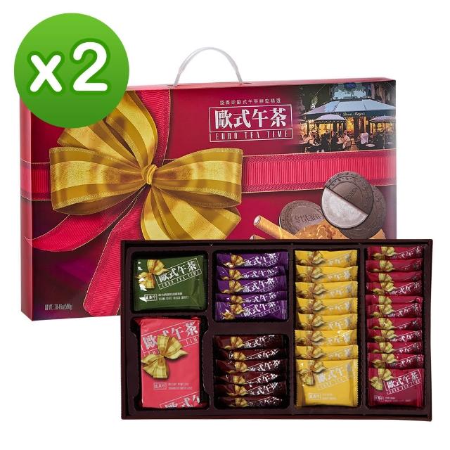 【盛香珍】歐式下午茶580g禮盒X2入組(內含6款人氣餅乾-年節品/送禮)
