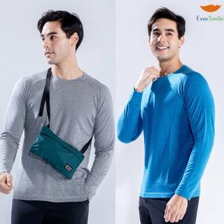 【EverSmile 幸福臺灣】男吸排無縫羊毛石墨烯上衣(保暖均溫、抑菌消臭、無縫、抗靜電、輕薄、環境友善布料)