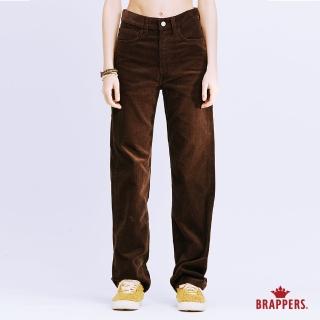 【BRAPPERS】女款 Boy friend系列-中腰全棉大直筒褲(咖啡)