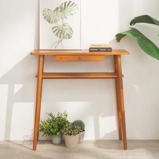 【Mahogany 瑪荷尼傢俱】全原木 桃花心木 現代玄關桌(玄關桌、邊桌、電話臺)