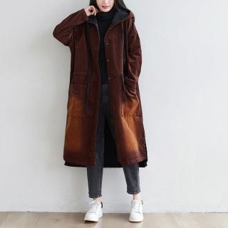 【巴黎精品】現貨+預購 風衣外套民族風大衣(韓版復古加絨加厚女外套2色a1iq5)