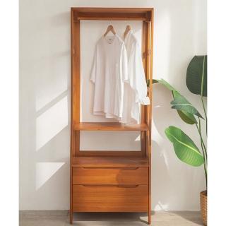 【Mahogany 瑪荷尼傢俱】全原木 桃花心木 誠品吊衣架G2(衣架、衣帽架、收納)