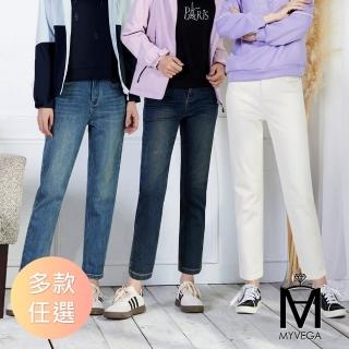 【MYVEGA 麥雪爾】MA保暖內加絨/內刷毛款牛仔長褲-共三款(內磨毛/內刷毛/單寧褲/保暖褲)