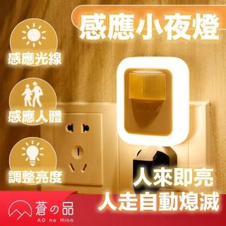 【蒼之品】感應小夜燈(感應小夜燈 小夜燈 感應燈 可調光感應燈 可調光小夜燈 走廊燈 人體感應 插電小夜燈)