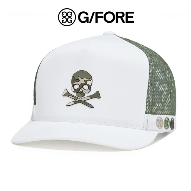 G/FORE SKULL & TEES INTERLOCK KNIT TALL TRUCKER HAT 男士 高爾夫球帽 迷彩綠