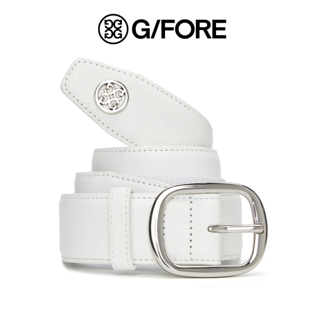 G/FORE CIRCLE GS WEBBED BELT 男士 皮革腰帶 白色