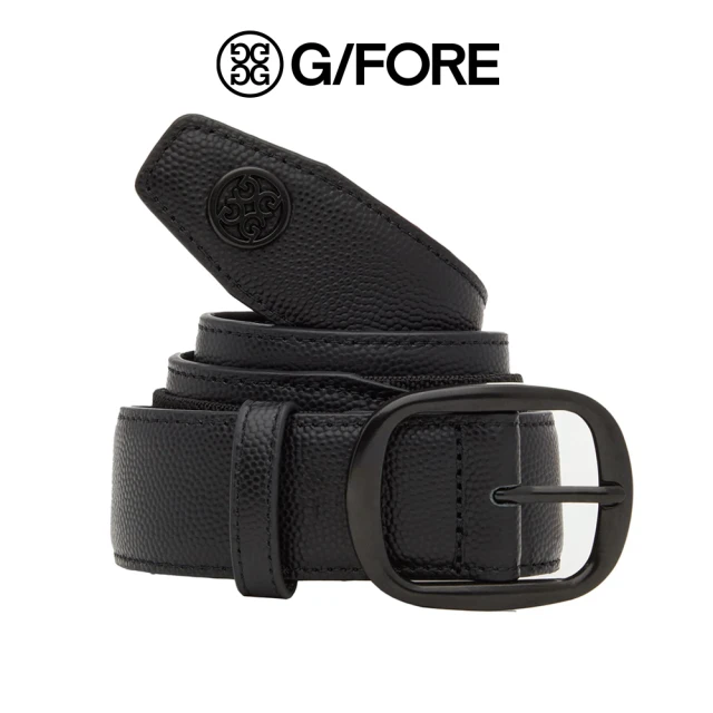 G/FORE CIRCLE GS WEBBED BELT 男士 皮革腰帶 黑色