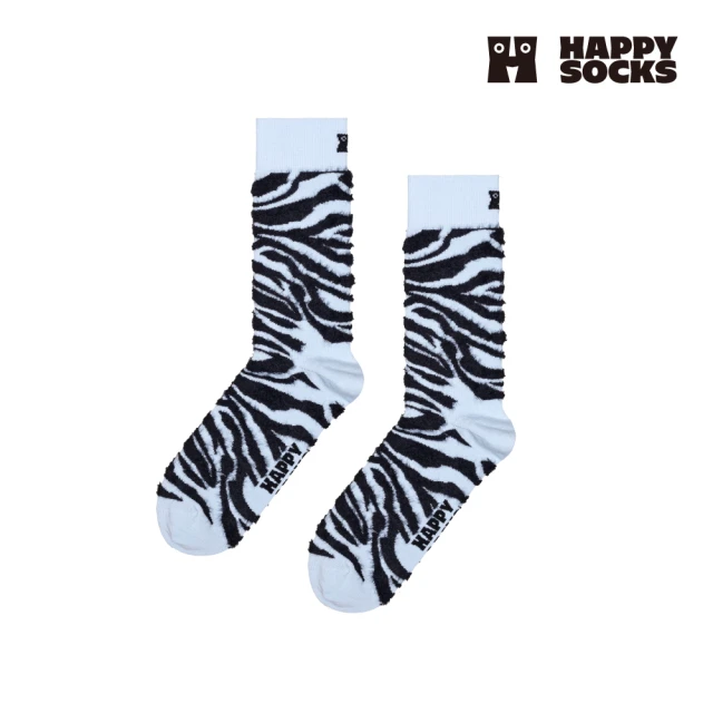 Happy Socks Animals系列-毛絨斑馬襪(時尚款/穿搭款)