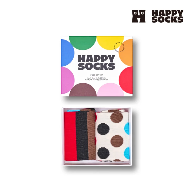 Happy Socks Pride Gift系列-自信活力2入組(時尚款/穿搭款)