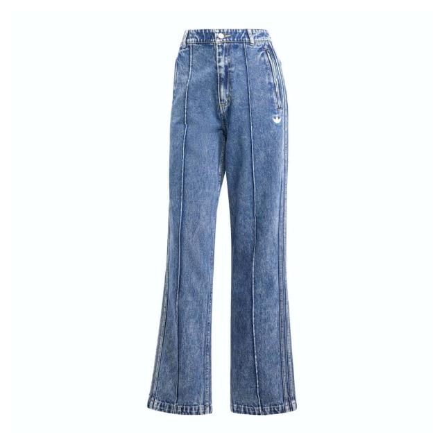 【adidas 愛迪達】P ESS Denim ST 女 牛仔長褲 經典 休閒 藍(IW5758)
