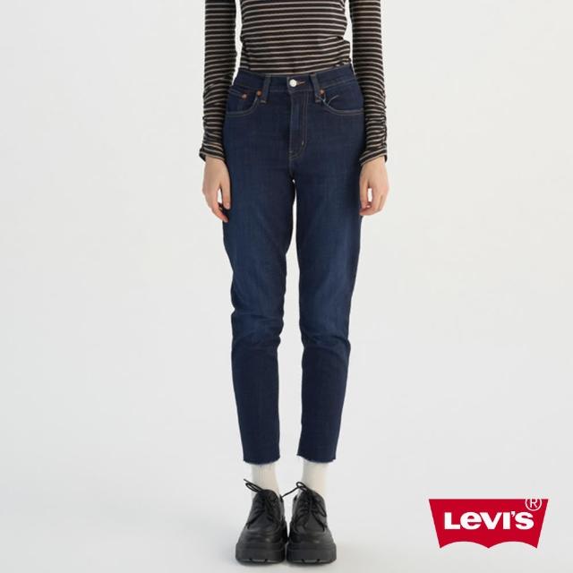 【LEVIS 官方旗艦】女款 上寬下窄 高腰修身窄管牛仔長褲 / 彈性布料 / 及踝款 原色 熱賣單品 85873-0121