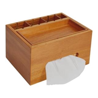【Mahogany 瑪荷尼傢俱】全原木 桃花心木 側抽面紙盒(附簡易收納功能)