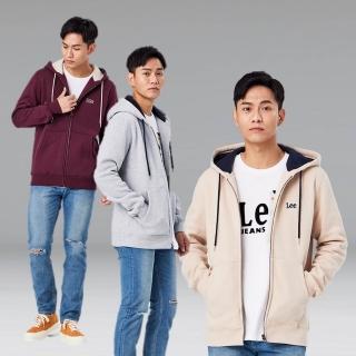 【Lee 官方旗艦】男裝 休閒外套 / 撞色連帽 內刷絨 共5色 標準版型(LL210392)