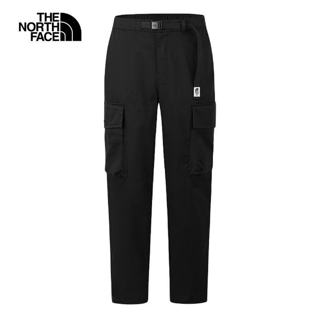 【The North Face 官方旗艦】北面男款黑色UPF防曬多口袋休閒長褲｜8AHDJK3(抗UV)