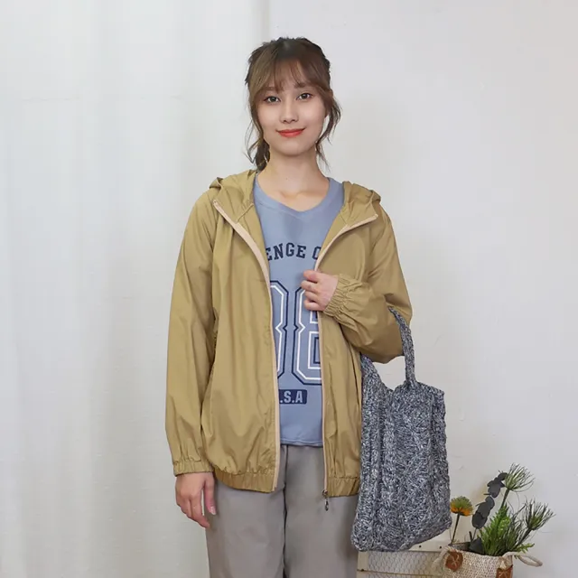 【Hana Mokuba】花木馬日系女裝綁帶抽繩休閒連帽拉鏈式外套(外套)