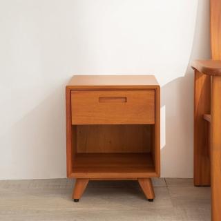 【Mahogany 瑪荷尼傢俱】全原木 桃花心木 丹麥床頭櫃A(床邊桌、置物櫃)