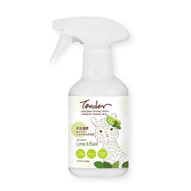 【TENDER 天生溫柔】寵物友善居家除臭清潔噴霧-青檸羅勒 14.55fl.oz 430ml*2入組  貨 