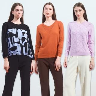 【TOWN’WEAR 棠葳】精選時尚百搭上衣(三款任選/多色/素色/長袖/拼接/撞色/鑽飾/無袖/印字)