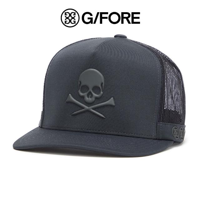 【G/FORE】SKULL & TEES INTERLOCK KNIT TALL TRUCKER HAT  高爾夫球帽 黑色