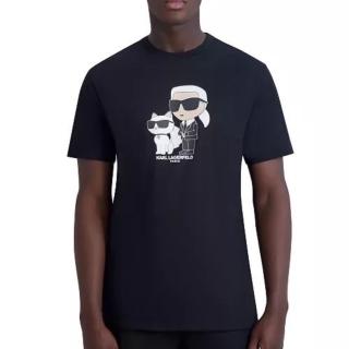 【KARL LAGERFELD 卡爾】新IKONIK KARL & CHOUPETTE短袖男T恤(原廠公司貨)