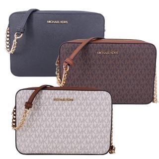 【Michael Kors】JET SET TRAVEL系列 防刮皮革 金字LOGO 斜揹包/肩揹包/方包/相機包(多色任選)