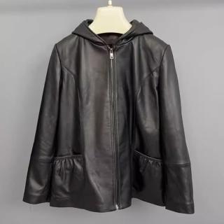 【巴黎精品】現貨+預購 皮衣外套真皮夾克(羊皮休閒加碼短款女外套黑色a1iw24)