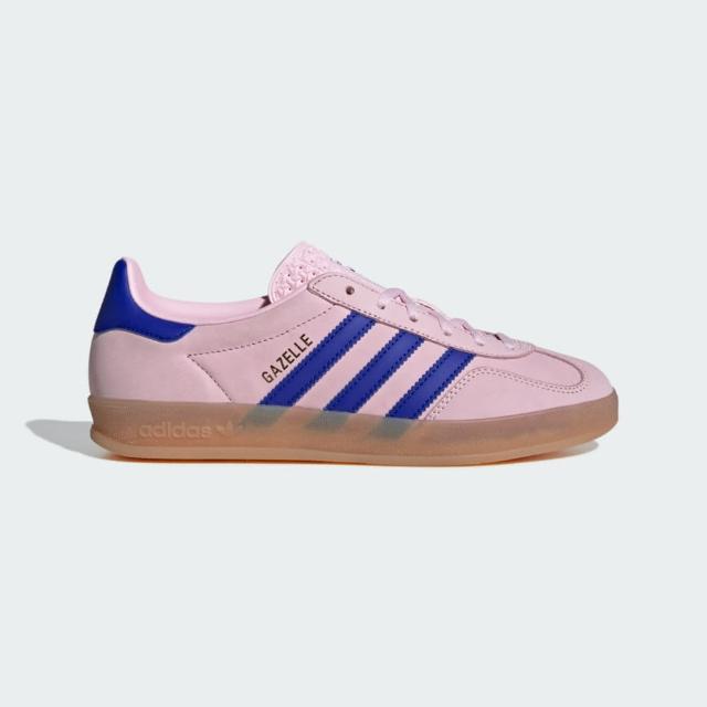 【adidas 愛迪達】Gazelle Indoor W 女 運動休閒鞋 復古 德訓鞋 舒適 百搭 粉紅 寶藍(JI1371)