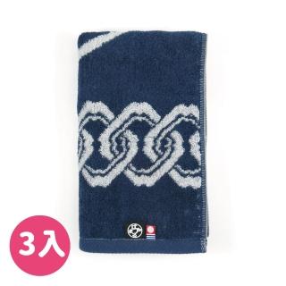 【Marushin 丸真】原廠正貨 日本製 江戶日式今治毛巾 藏青(超值三入組)