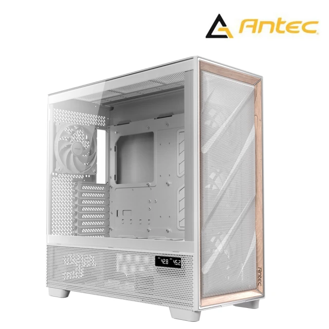 Antec FLUX PRO White E-ATX 電腦機殼(白色/TYPE-C/溫度顯示)