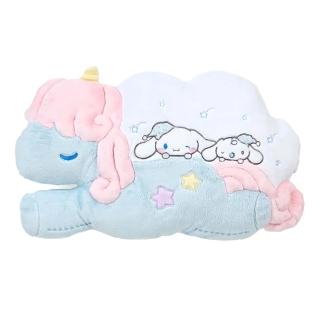 【SANRIO 三麗鷗】睡前時光系列 雲朵造型靠墊 抱枕 大耳狗 睡帽