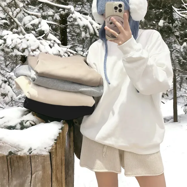 【SeasonsBikini】雙12限定 三件組多色無刷毛大學T 三件$1212(舒適好搭 多色可選)