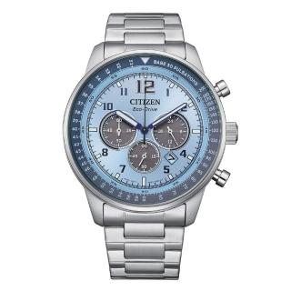 【CITIZEN 星辰】Chronograph 希望之藍 光動能碼錶計時腕款/44mm(CA4500-83M)