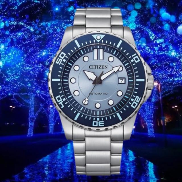 【CITIZEN 星辰】Mechanical系列 希望之藍限定款 動感機械腕錶/43mm(NJ0178-81M)