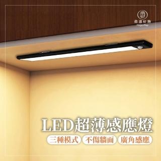 【Finger Pop 指選好物】可調光LED超薄智慧感應燈-20CM-2入組(usb充電 磁吸感應燈 小夜燈 櫥櫃燈)