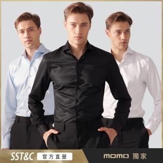 【SST&C ★MOMO獨賣★】男士 素面長袖襯衫-多款任選(OUT)