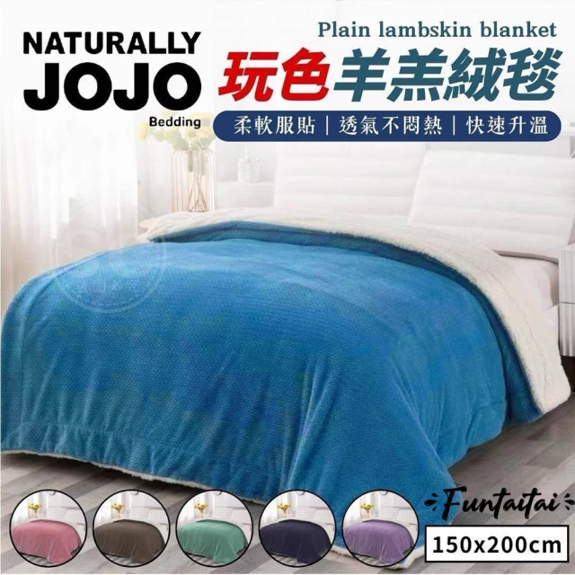 福利品3秒速熱加厚羊羔絨棉被200*230CM8斤(兔子藍)